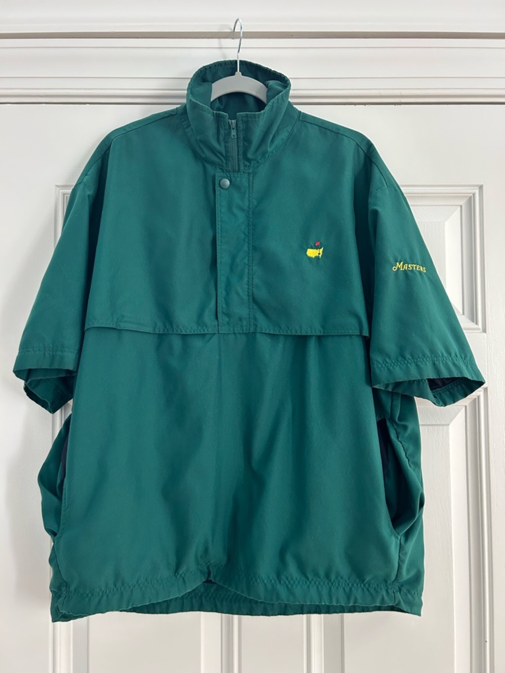 Masters Teal Green Short-Sleeve Pullover with Embroidered Logo